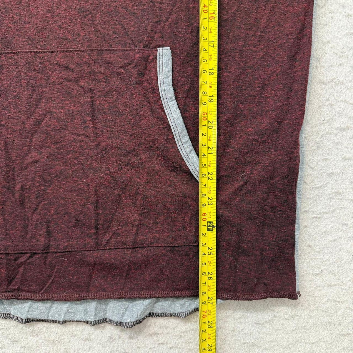 Vintage Y2K 2000's Burnside Maroon Oversized Blank Pullover Hoodie