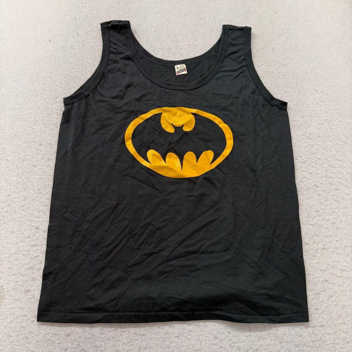 Vintage Y2K 2000's Screen Stars Black Graphic Batman Tank Top