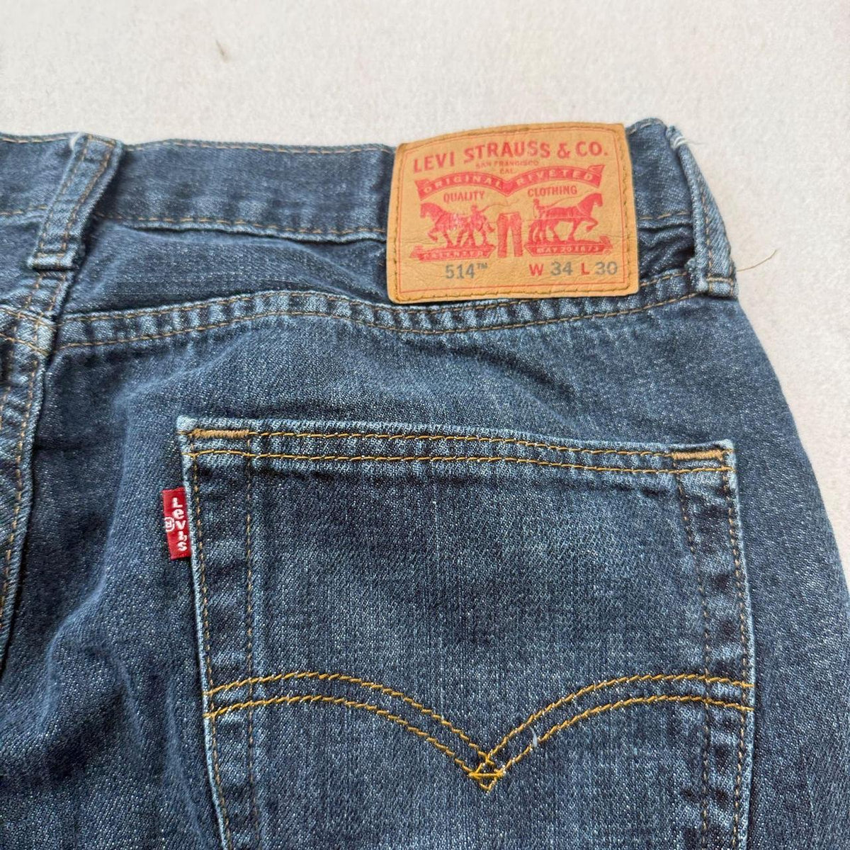 Vintage Y2K 2000's Dark Wash Open Leg Faded Denim Jeans
