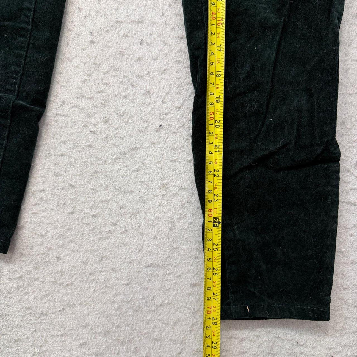 Vintage Y2K 2000's Women's Black Open Leg Faded Corduroy Pants