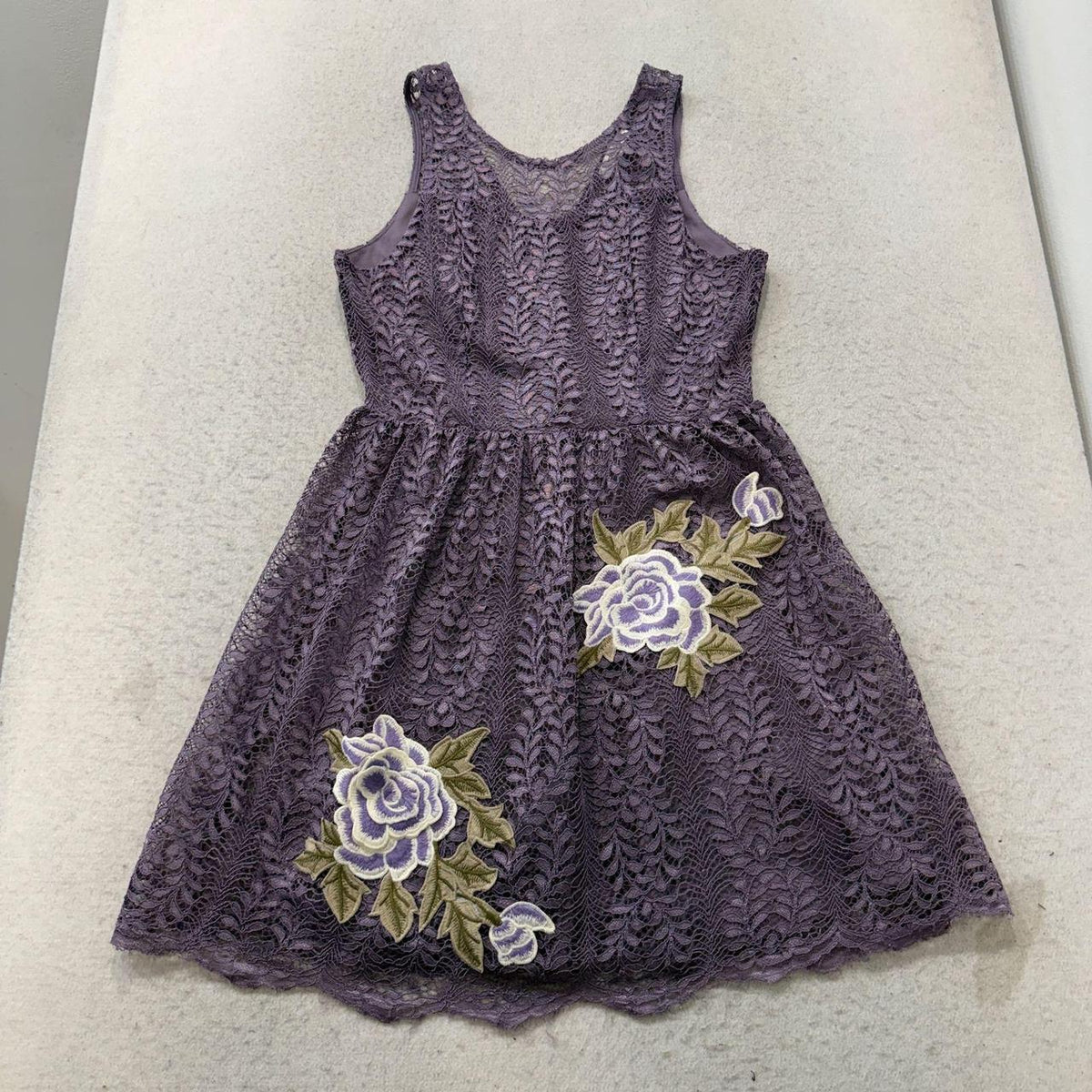 Vintage Y2K 2000's Francesca's Dusty Purple Mauve Lace Dress