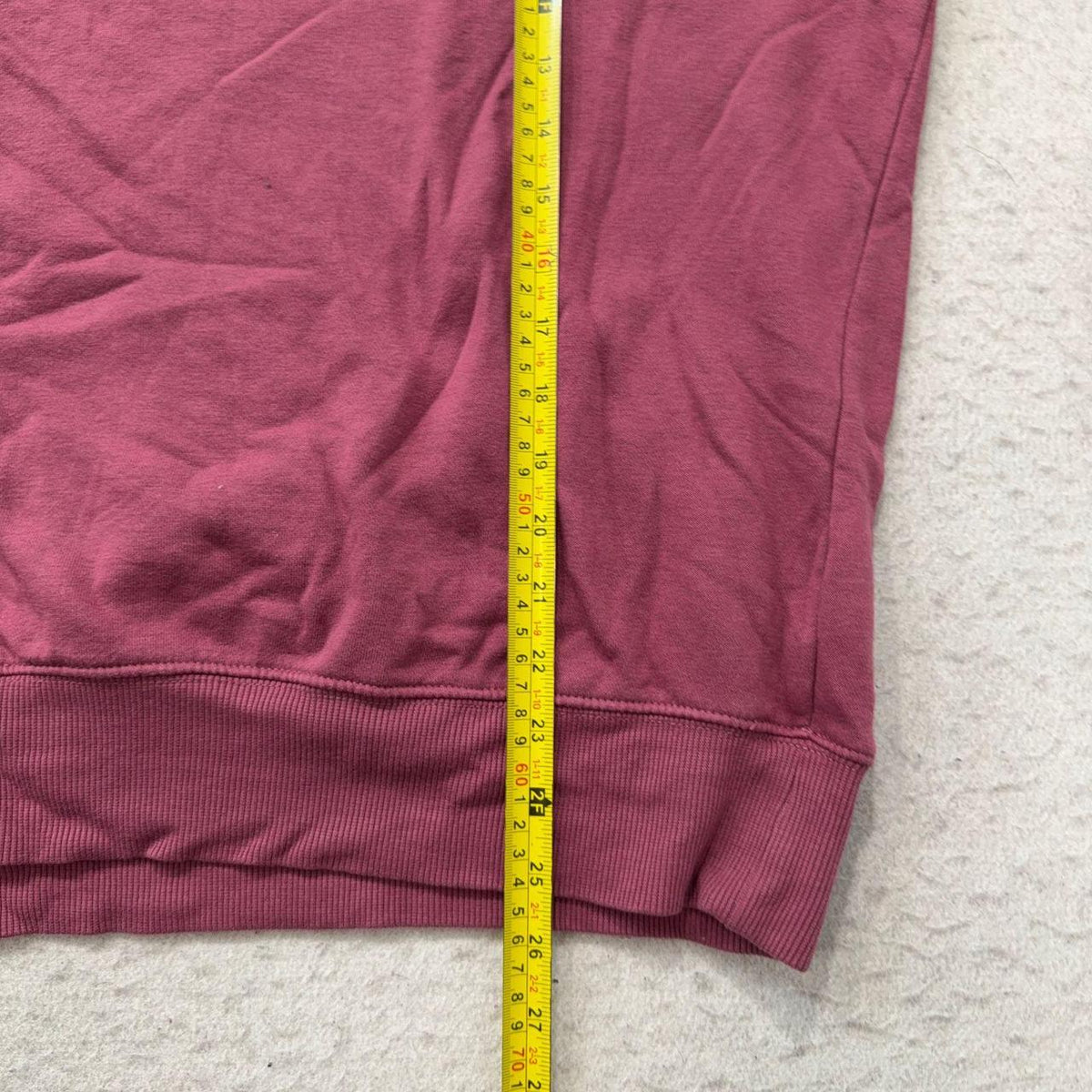 Vintage Y2K 2000's Women's Burgundy Boxy Blank Crewneck Sweatshirt