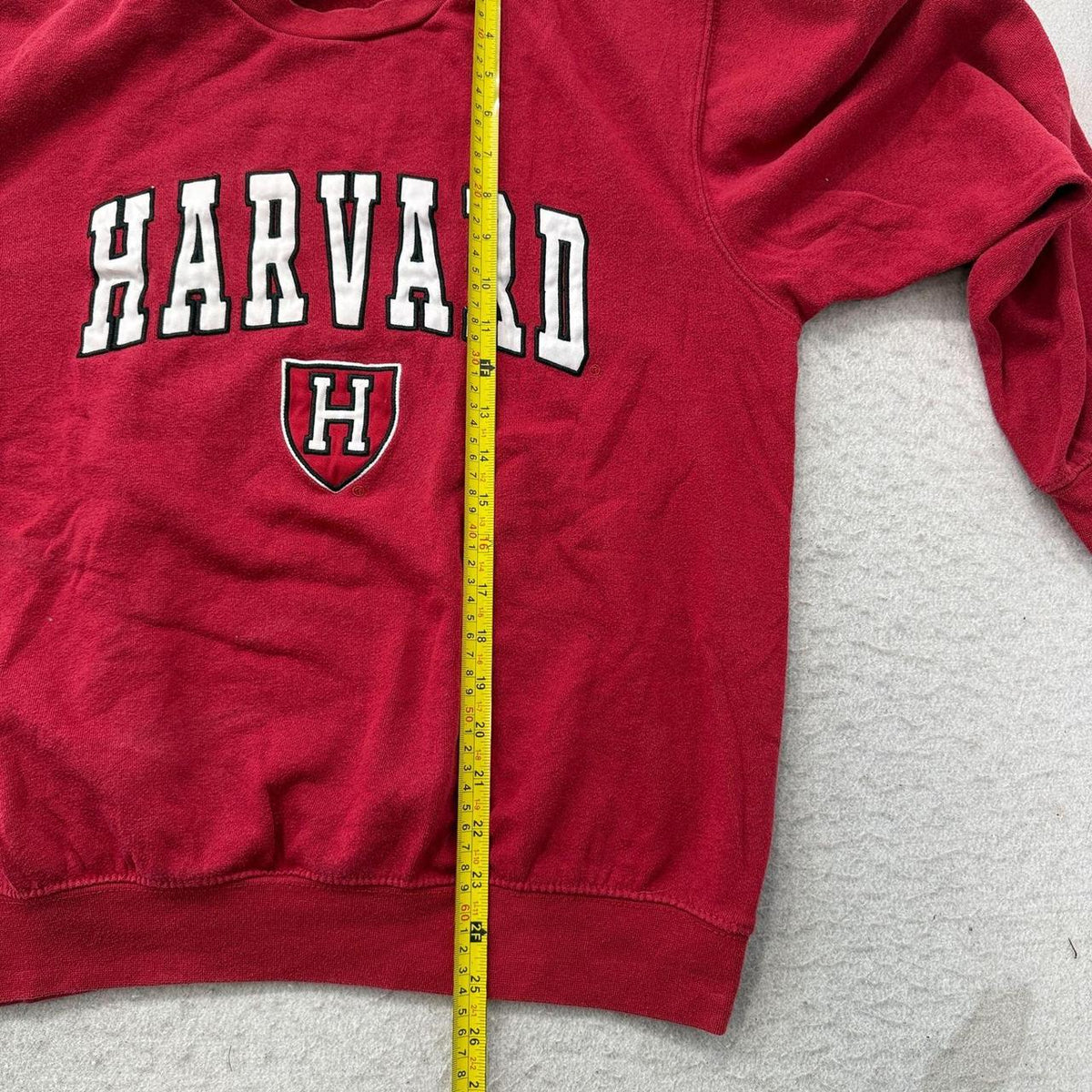 Vintage Y2K 2000's Colosseum Crimson Red Boxy Harvard Spellout Crewneck