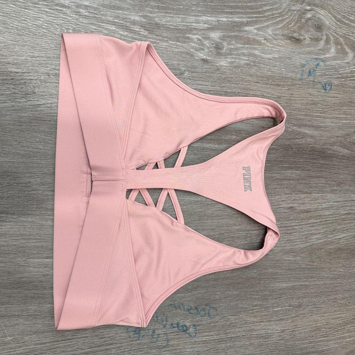 Vintage Y2K 2000's Women's Victoria's Secret PINK Pink Lace-Up Sports Bra