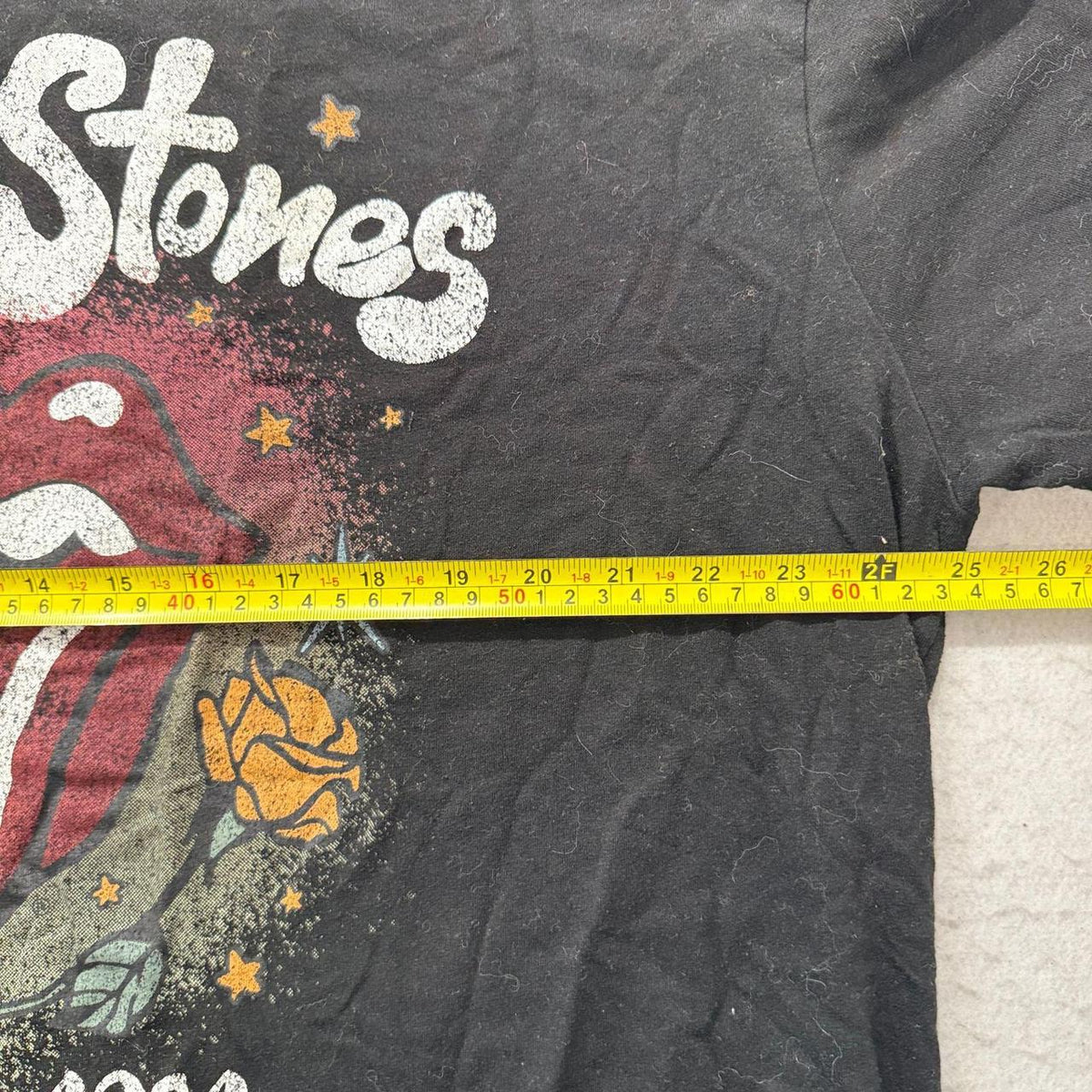 Vintage Y2K 2000's Rolling Stones Black Distressed Oversized Graphic Tee
