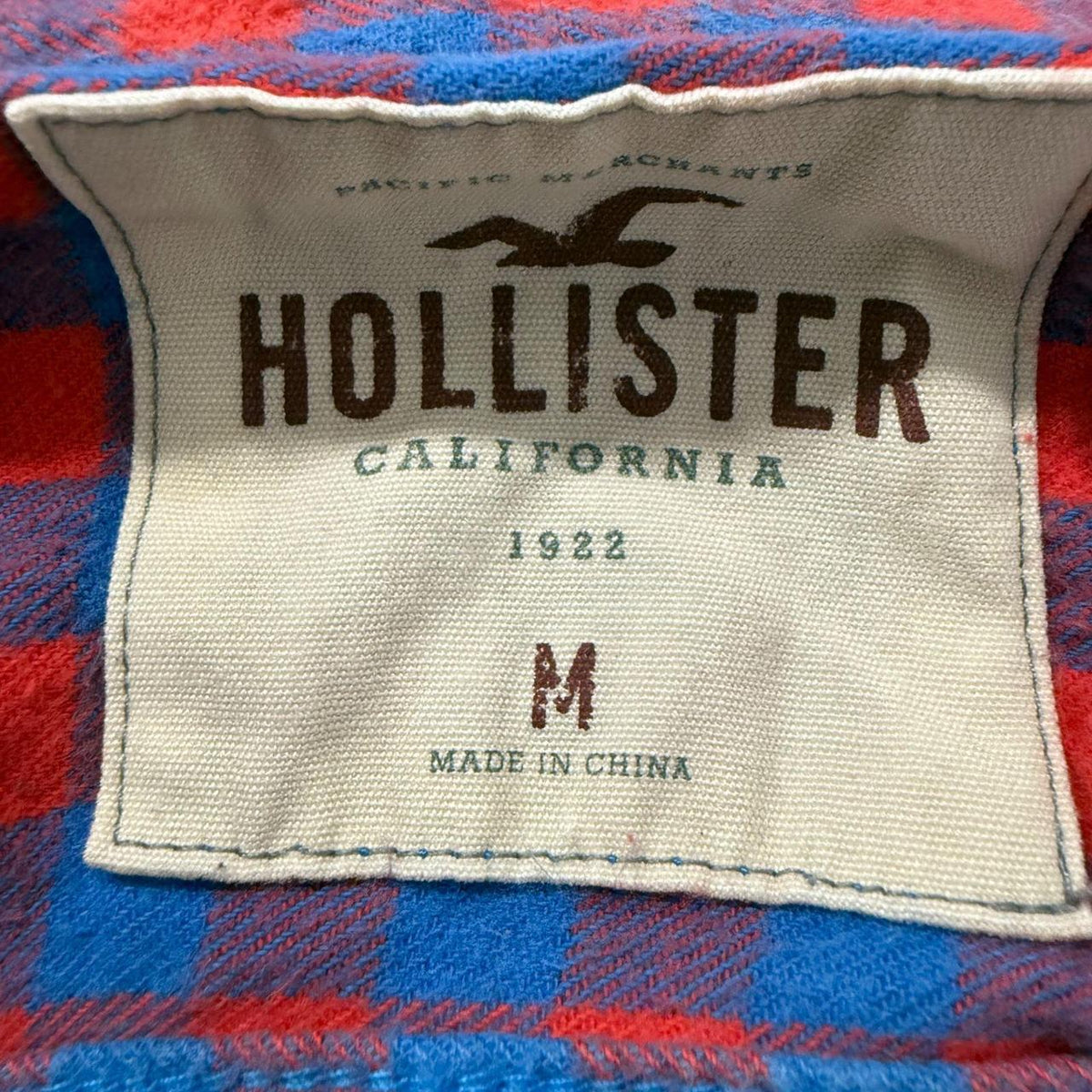 Vintage Y2K 2000's Hollister Red Gingham Boxy Grunge Flannel Shirt