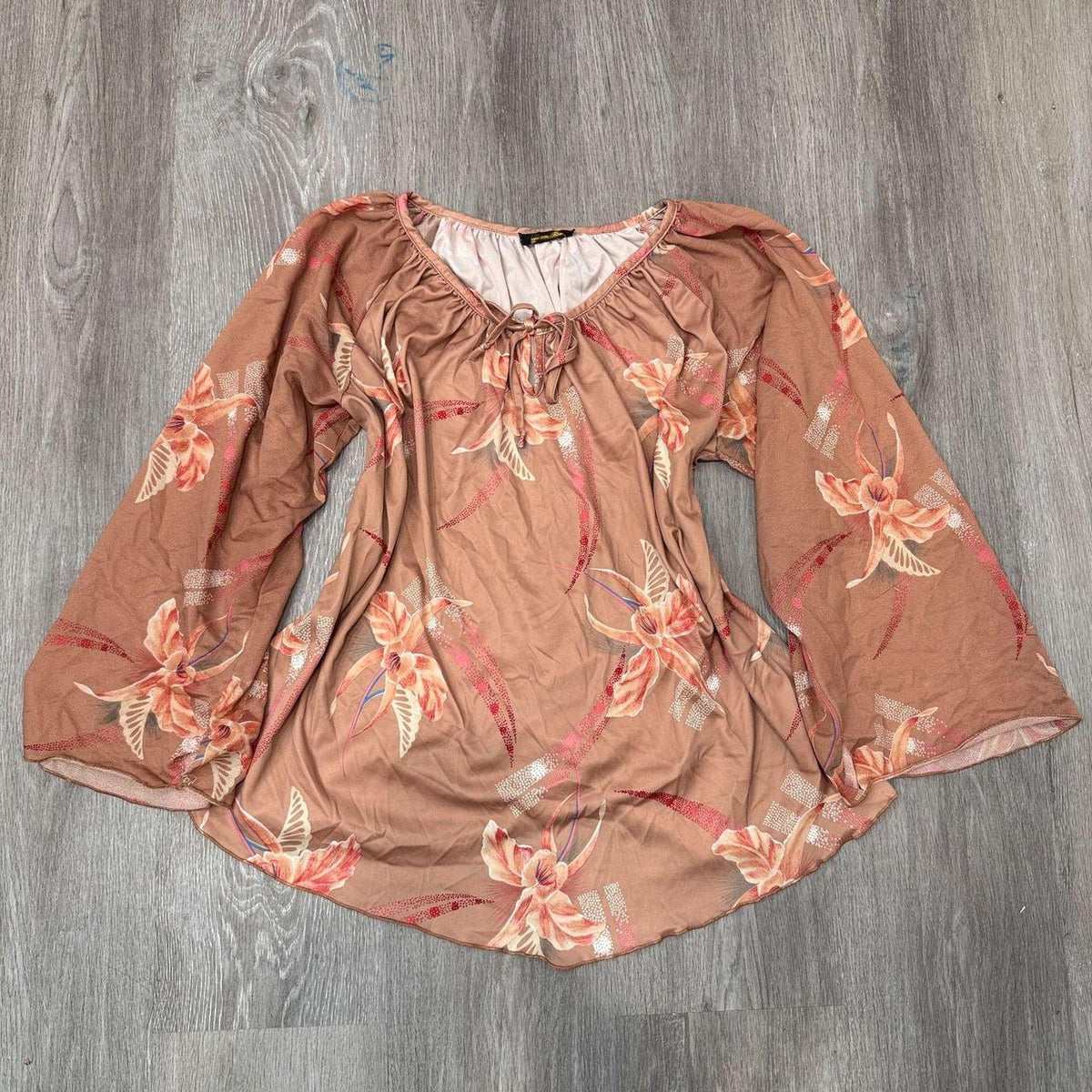 Vintage Y2K 2000's Rampage Floral Graphic Peasant Blouse