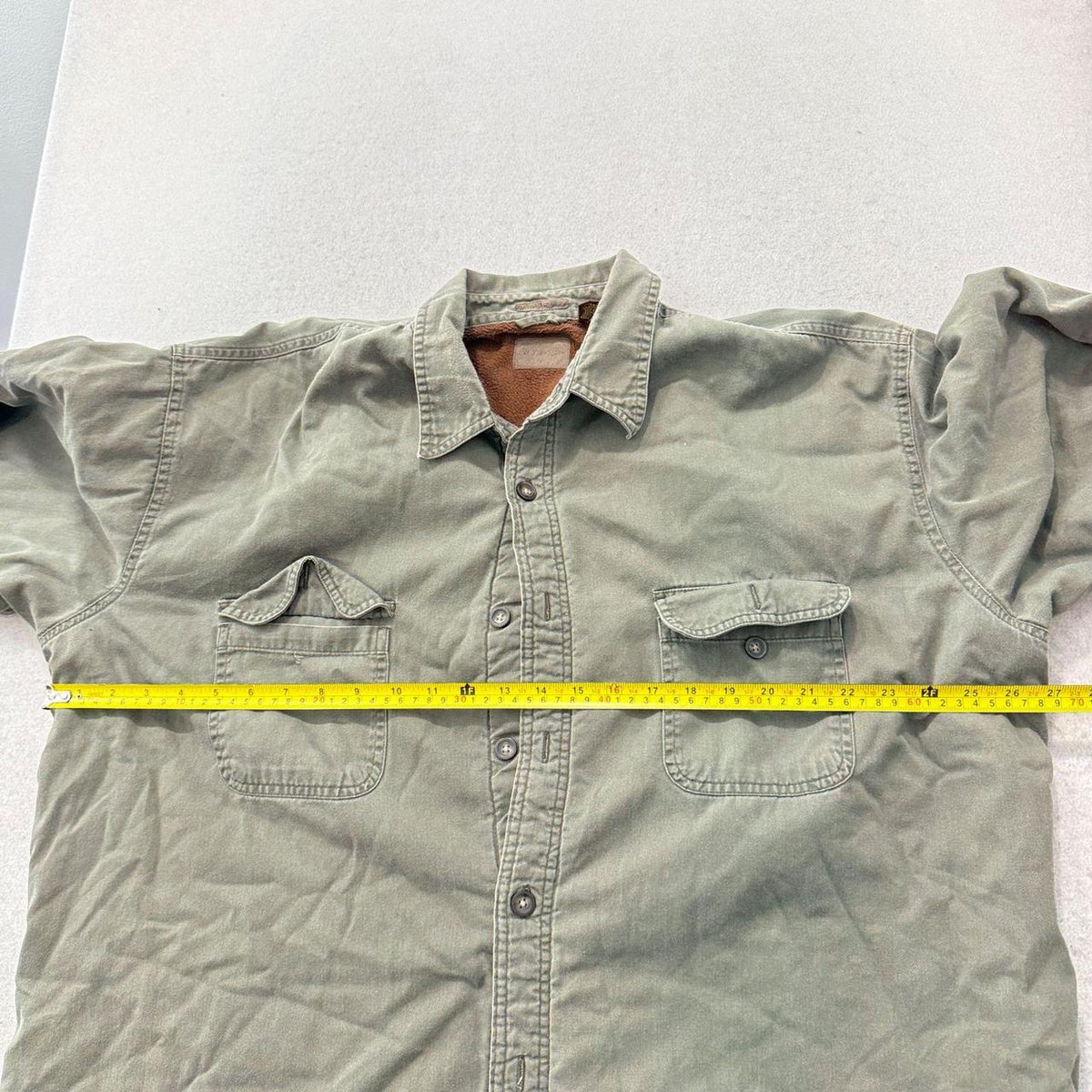 Vintage Y2K 2000's Sage Green Corduroy Lined Overshirt Jacket