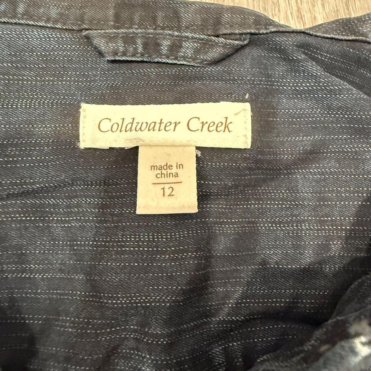 Vintage Y2K 2000's Coldwater Creek Dark Wash Boxy Denim Jacket
