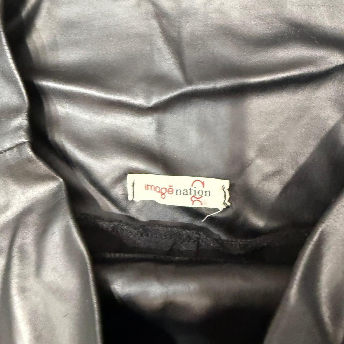 Vintage Y2K 2000's Women's Black Open Leg Leather Pants