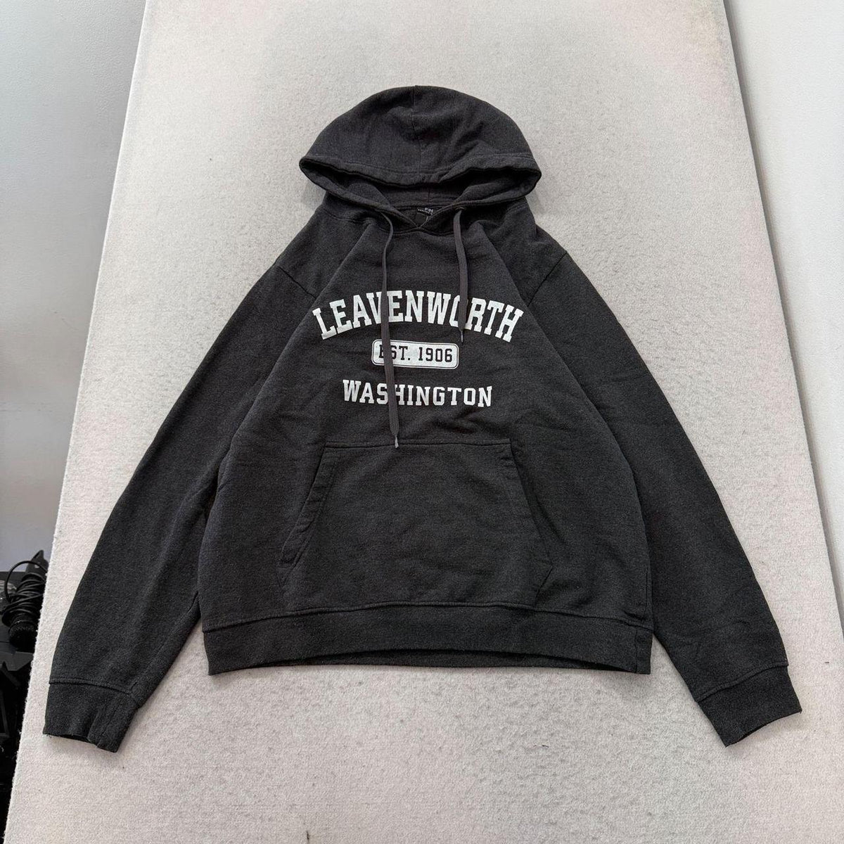 Vintage Y2K 2000's Black Oversized Graphic Spellout Hoodie