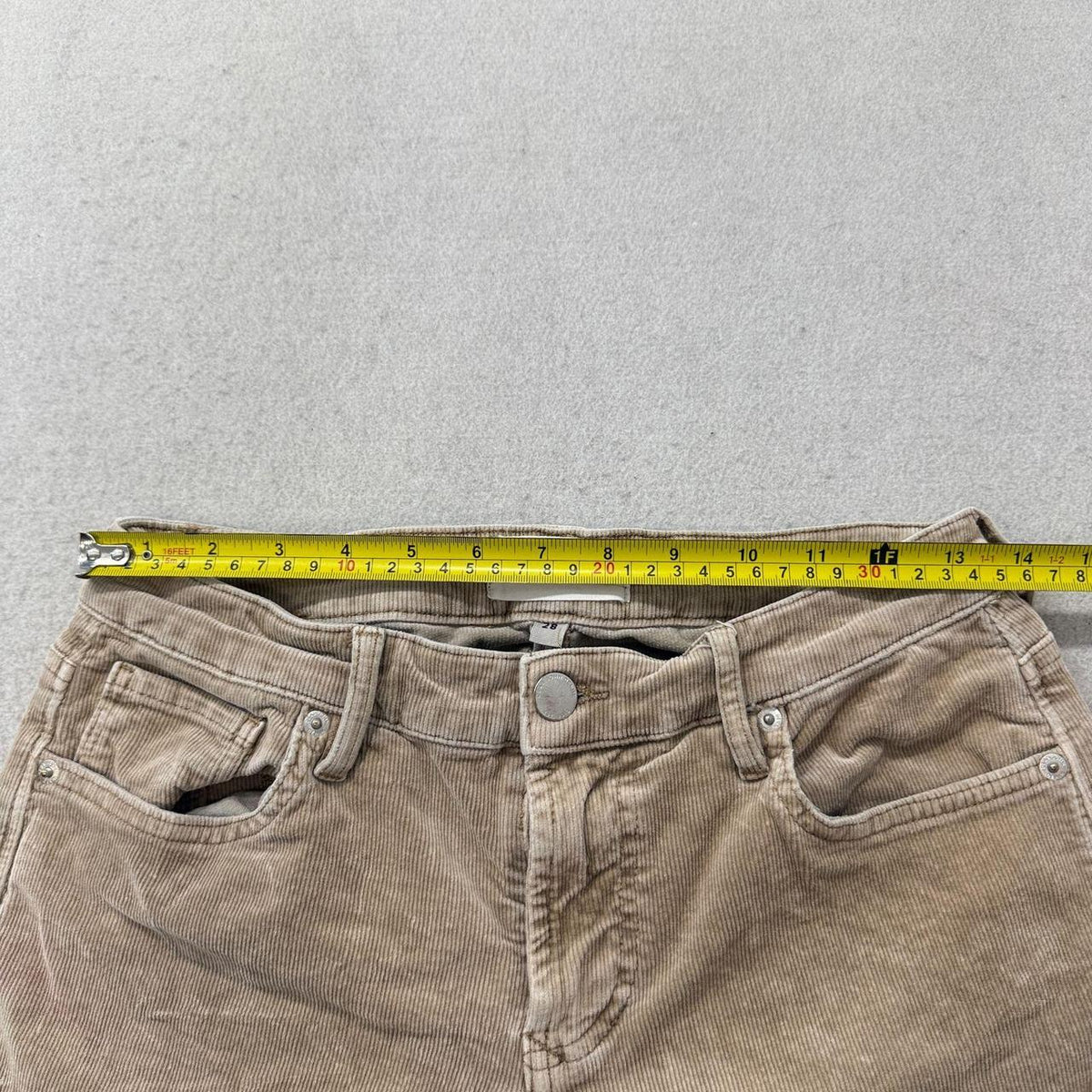Vintage Y2K 2000's Dear John Tan Beige Open Leg Corduroy Pants
