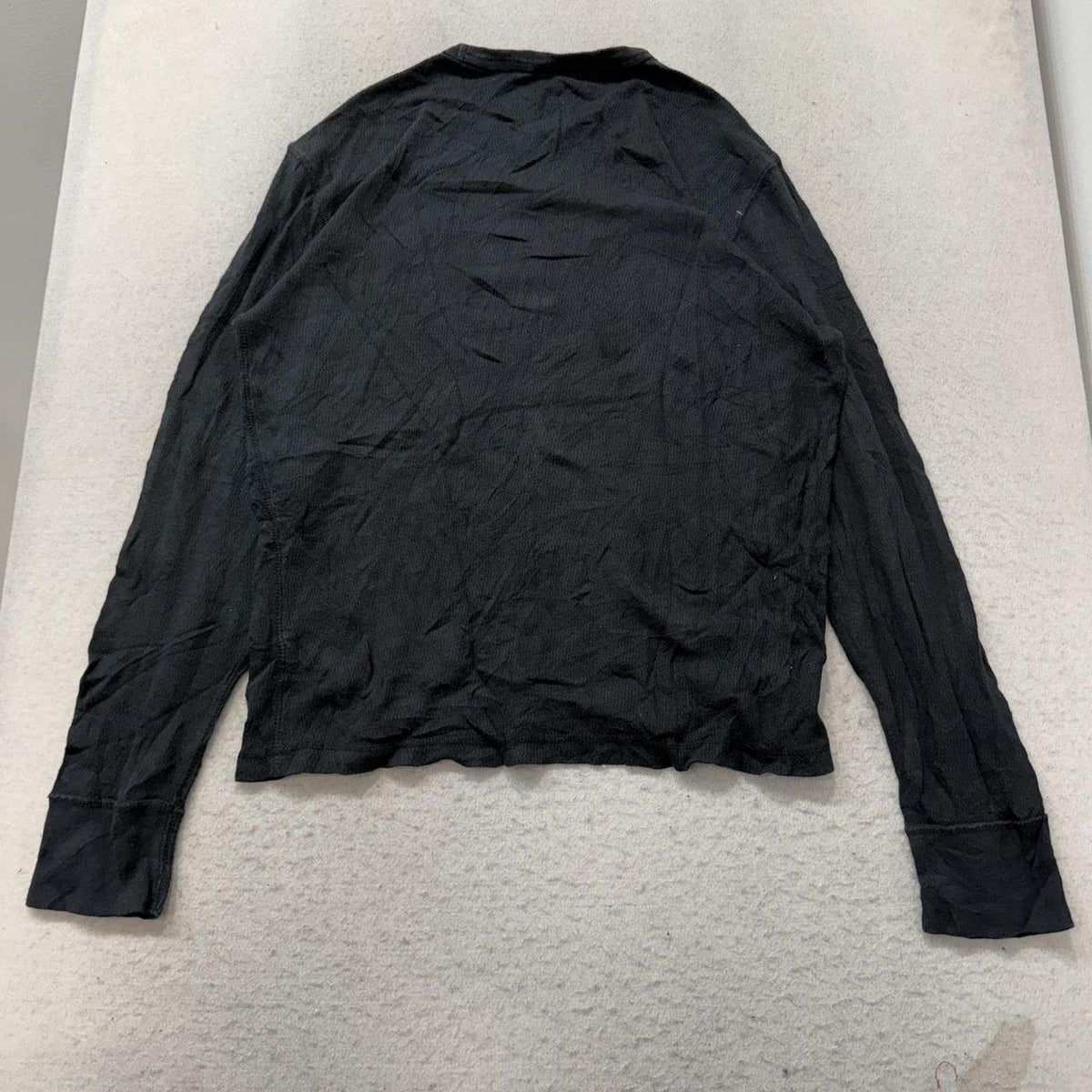 Vintage Y2K 2000's American Eagle Black Faded Thermal Long Sleeve Tee