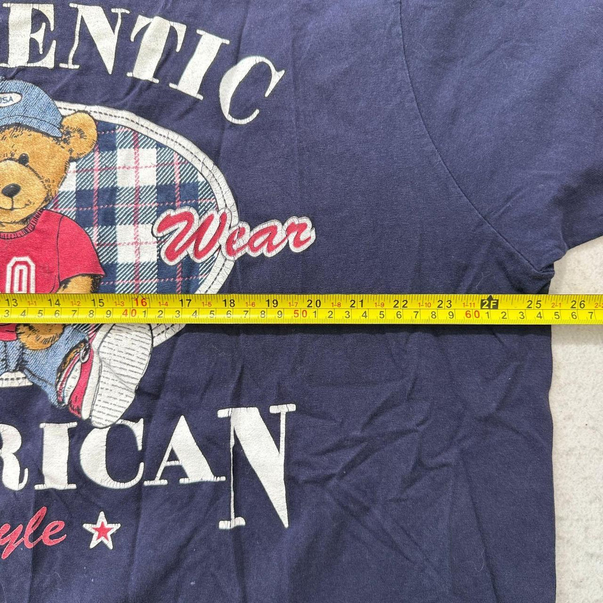 Vintage Y2K 2000's Women's Bobbie Brooks Navy Faded Graphic Tee