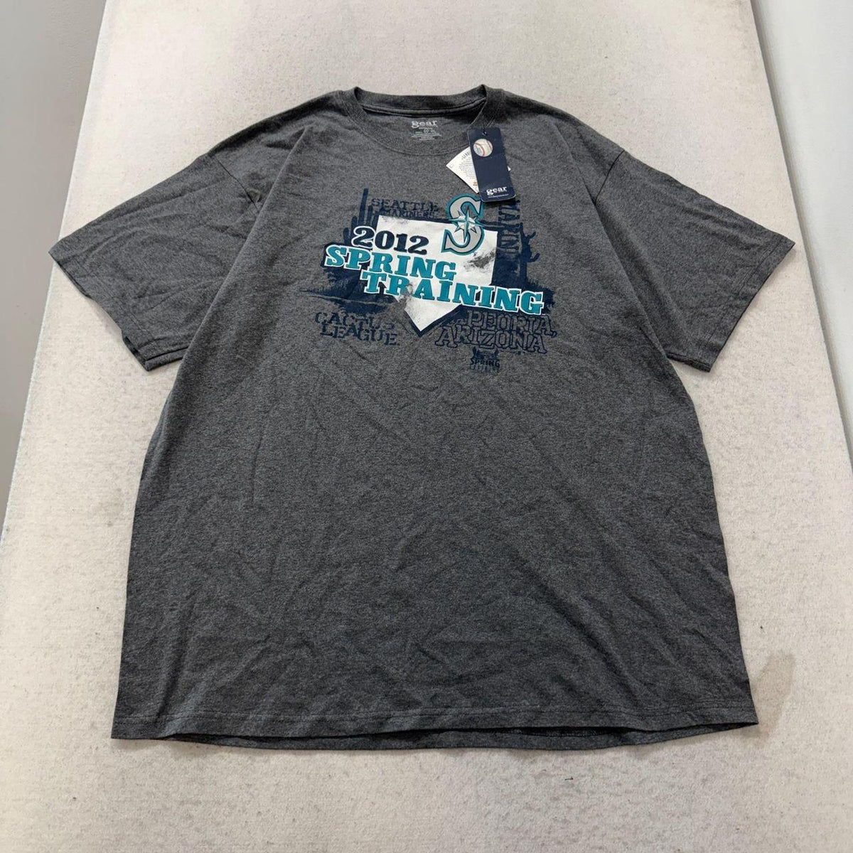 Vintage Y2K 2000's Gear for Sports Grey Graphic Tee Seattle Mariners