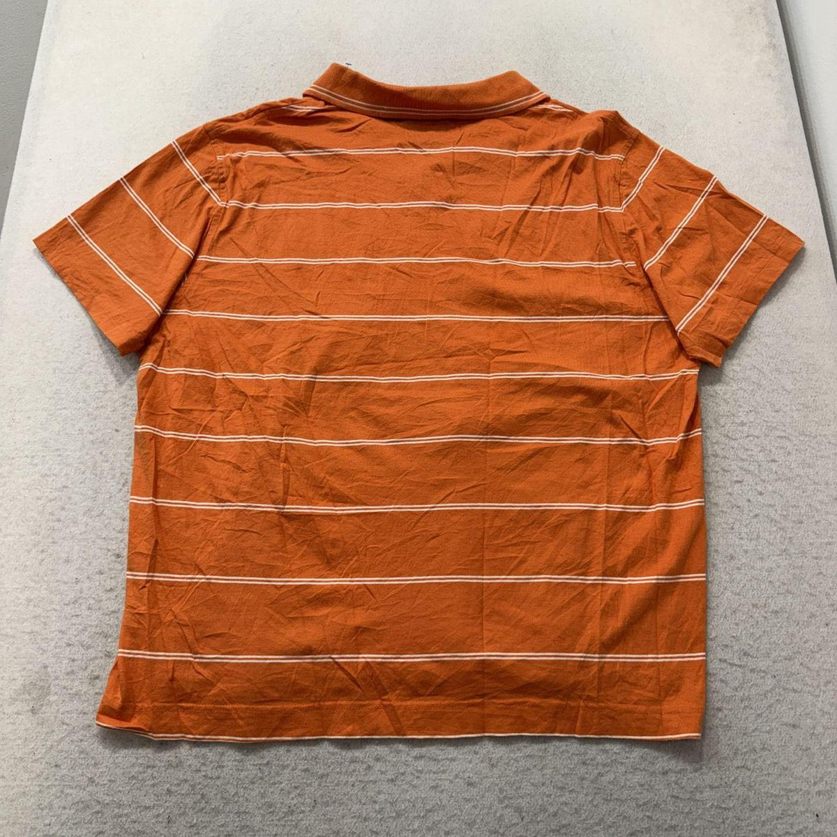 Vintage Y2K 2000's Aeropostale Orange Striped Oversized Polo Shirt