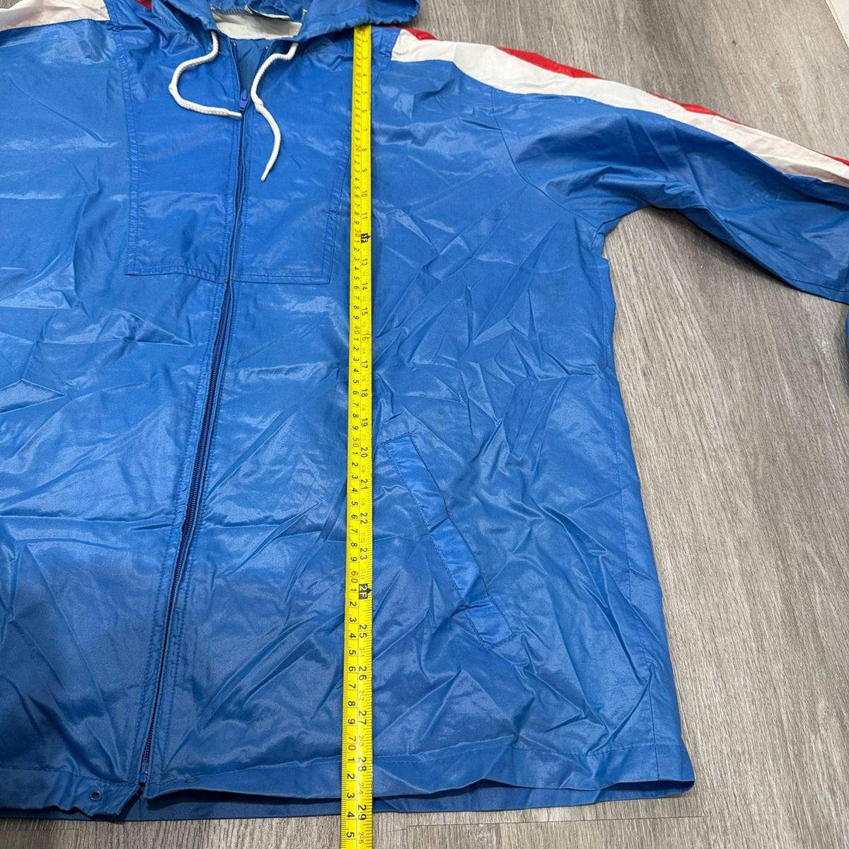 Vintage Y2K 2000's Women's Lacoste Royal Blue Boxy Zip Up Windbreaker