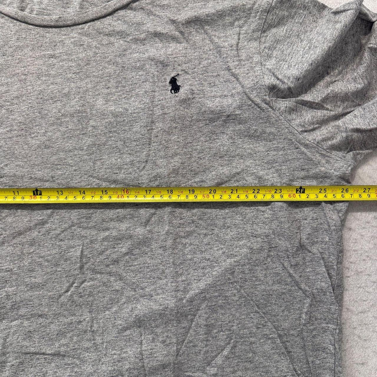 Vintage Y2K 2000's Polo Ralph Lauren Heather Grey Blank Long Sleeve Tee