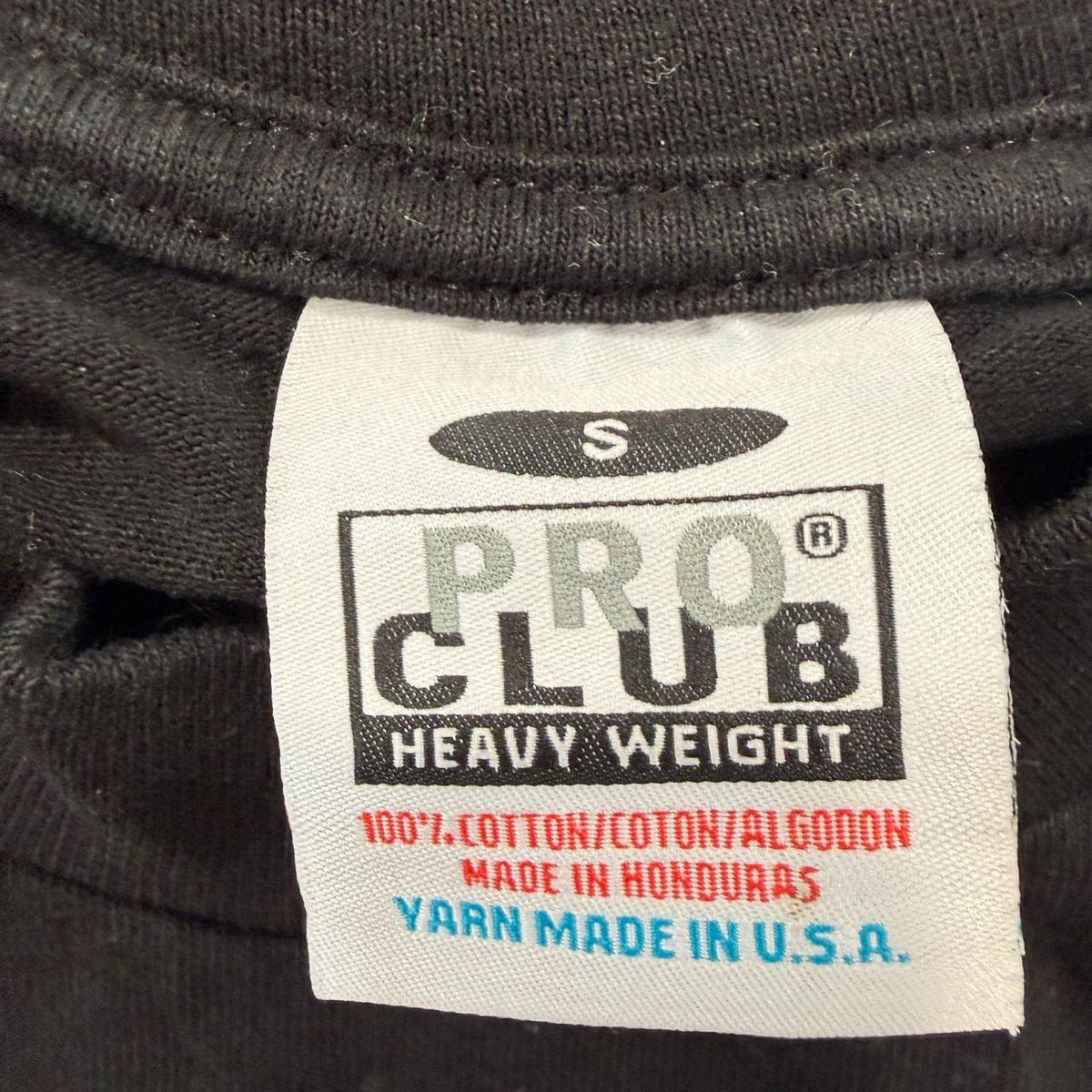 Vintage Y2K 2000's Pro Club Black Boxy Blank Heavyweight Long-Sleeve Tee