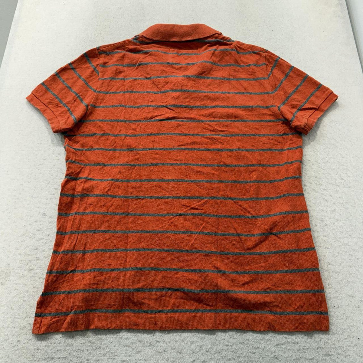 Vintage Y2K 2000's American Eagle Rust Orange Striped Polo Shirt