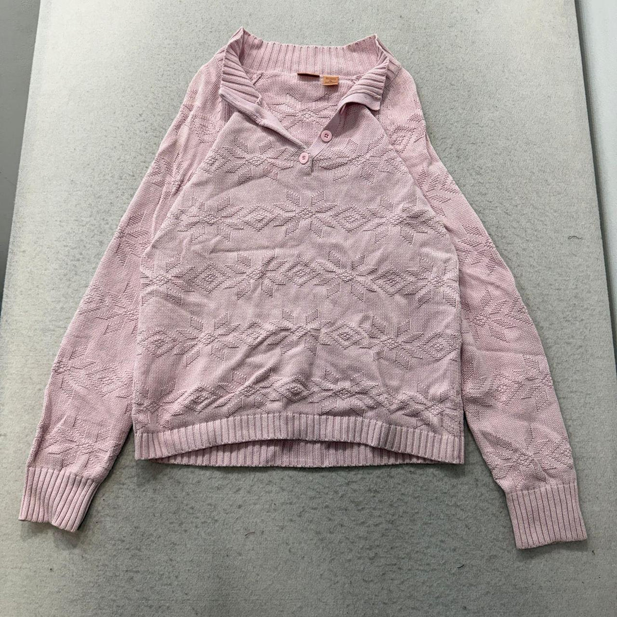 Vintage Y2K 2000's Women's Boxy Mauve Pink Pullover Sweater