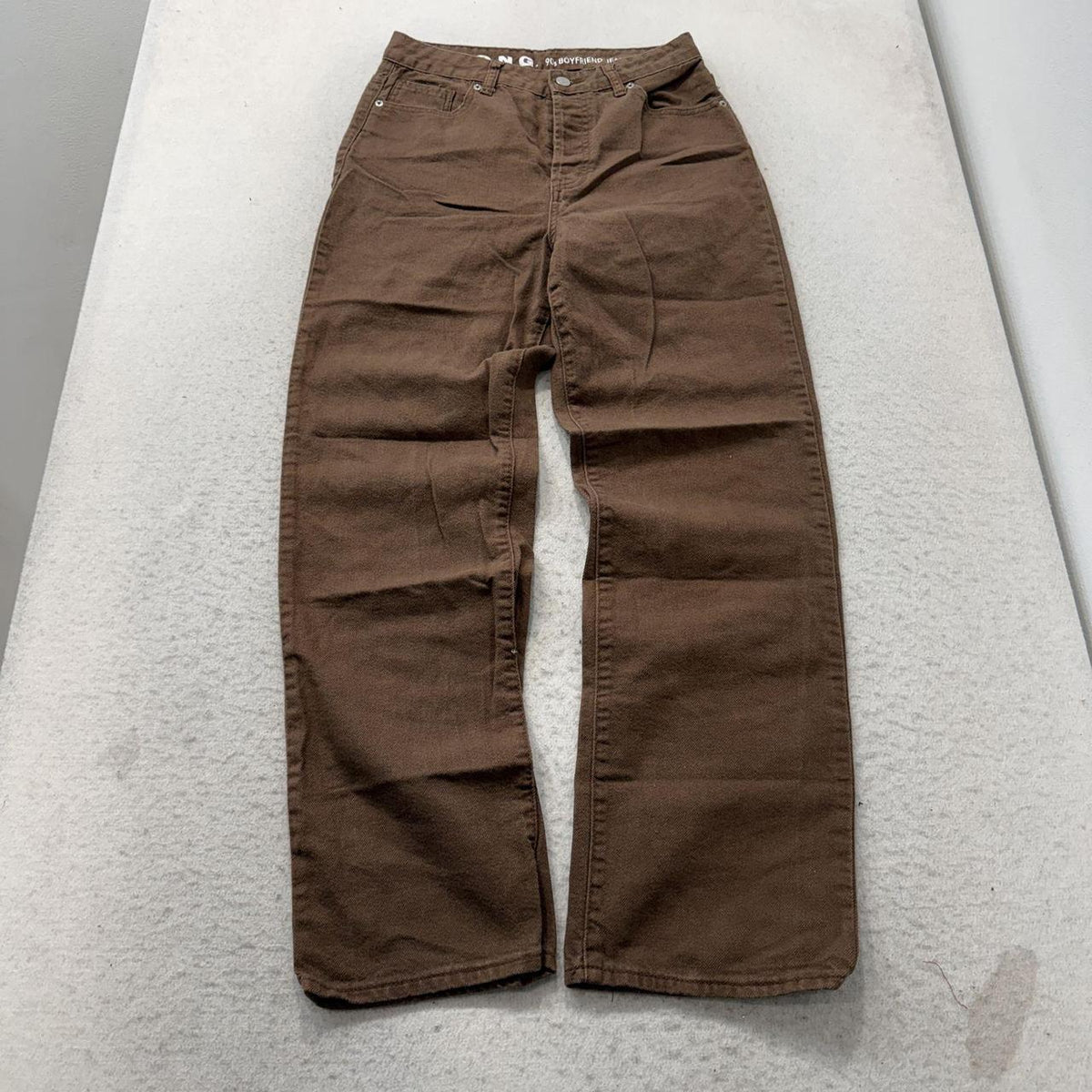 Vintage 90s Women's Brown Open Leg Faded Jeans
