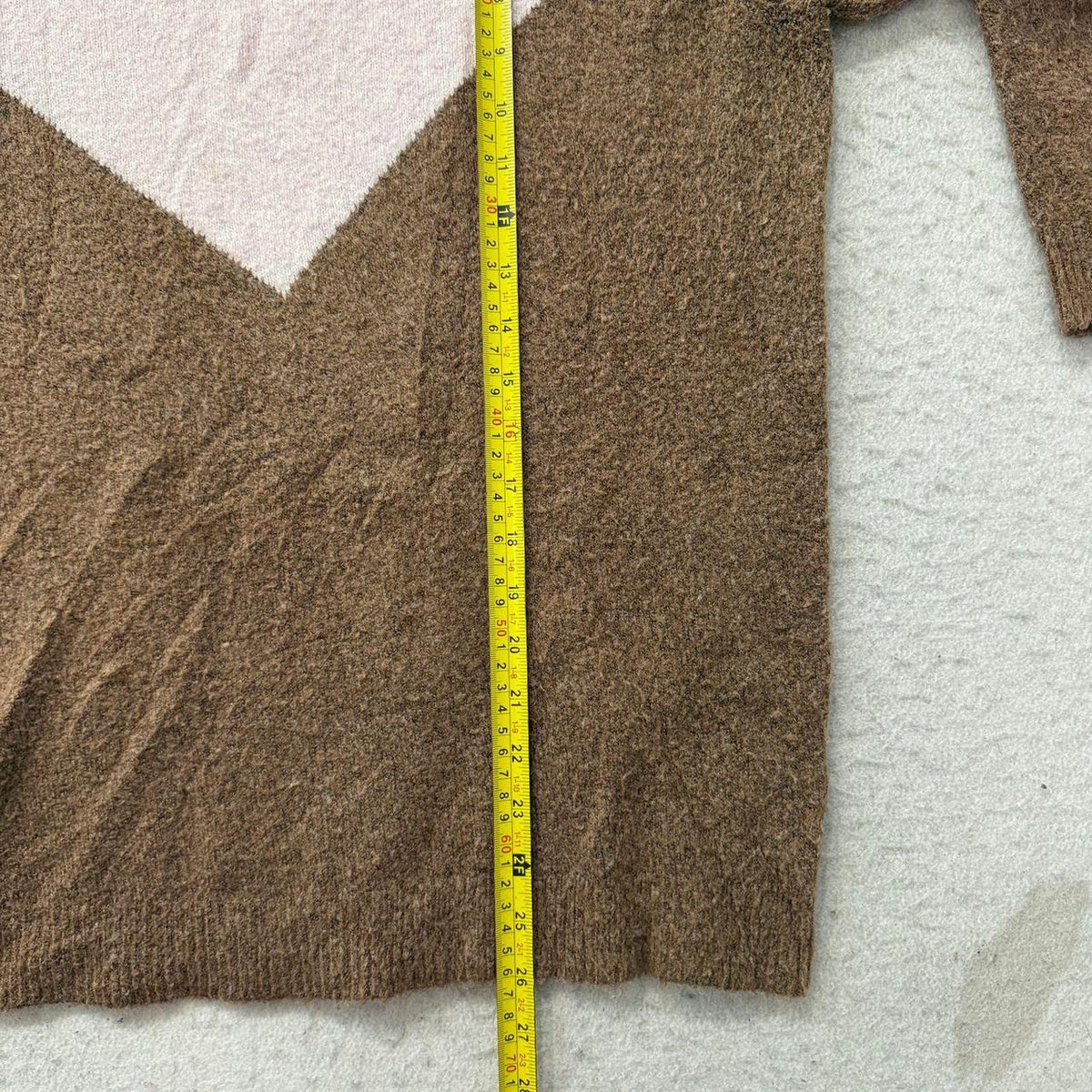 Vintage Y2K 2000's Women's Vero Moda Pink Brown Boxy Colorblock Knit Sweater