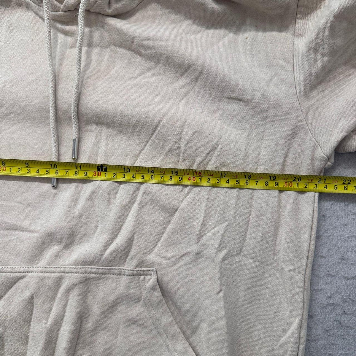 Vintage Y2K 2000's H&M Beige Oversized Blank Pullover Hoodie