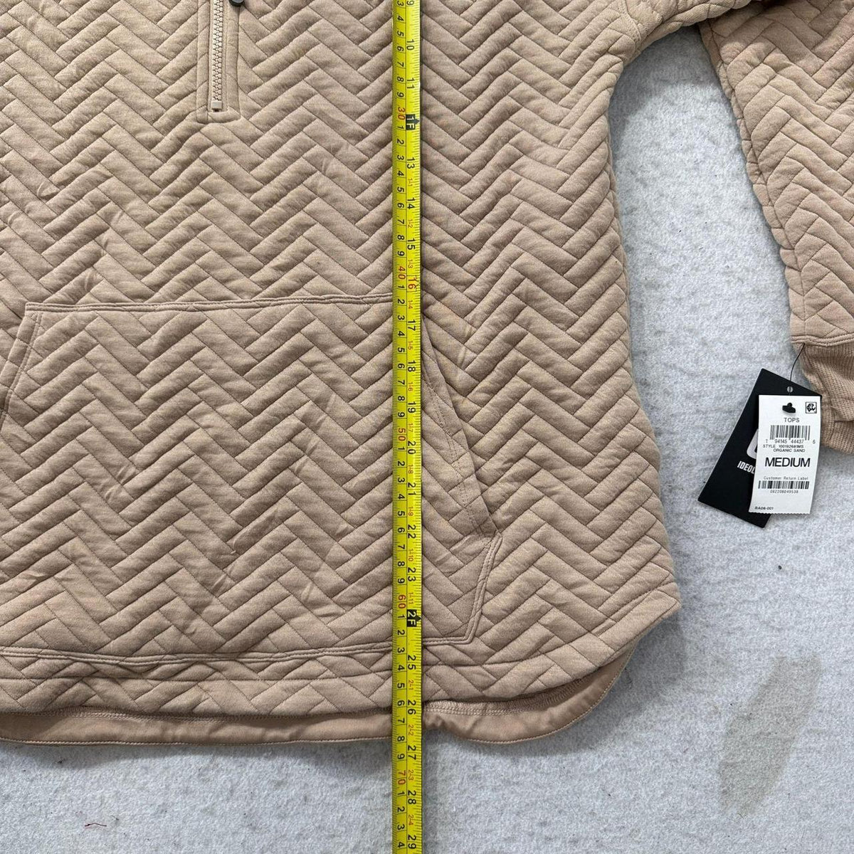 Vintage Y2K 2000's Women's Ideology Beige Quilted Zip Up Jacket