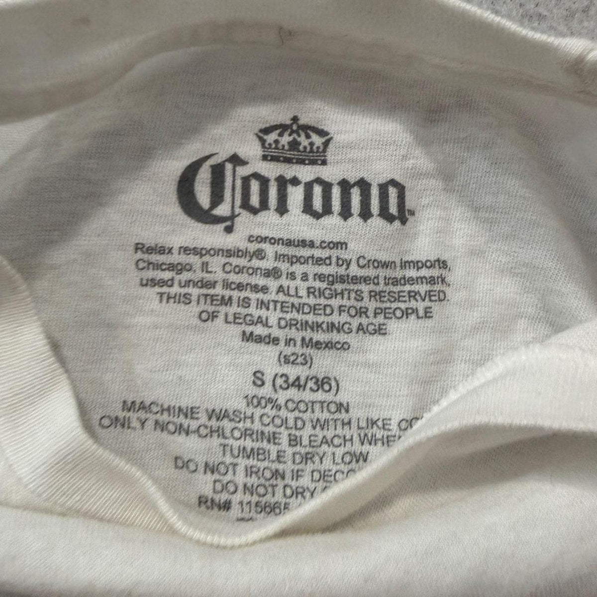 Vintage Y2K 2000's Corona Cream Graphic Beer Tee