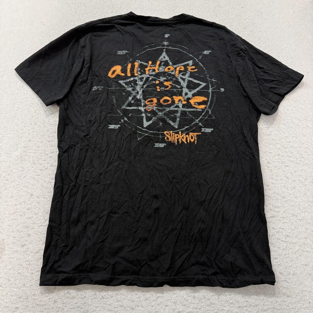 Vintage Y2K 2000's Slipknot Black Grunge Distressed Graphic Tee