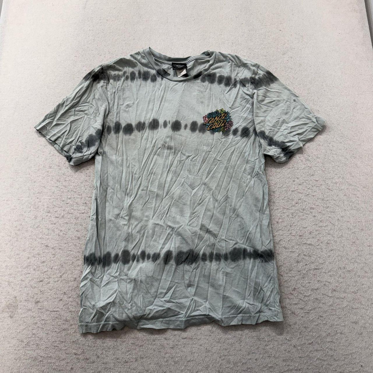 Vintage Y2K 2000's Santa Cruz Grey Faded Graphic Tee