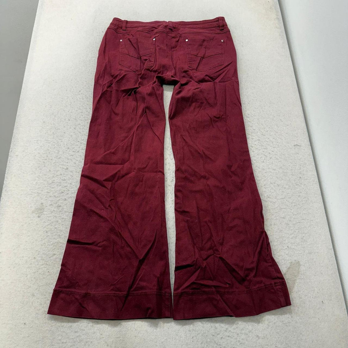 Vintage Y2K 2000's Women's Burgundy Flare Corduroy Pants