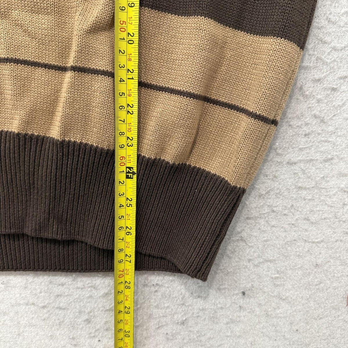 Vintage Y2K 2000's Orange Tactics Brown Striped Boxy Polo Shirt
