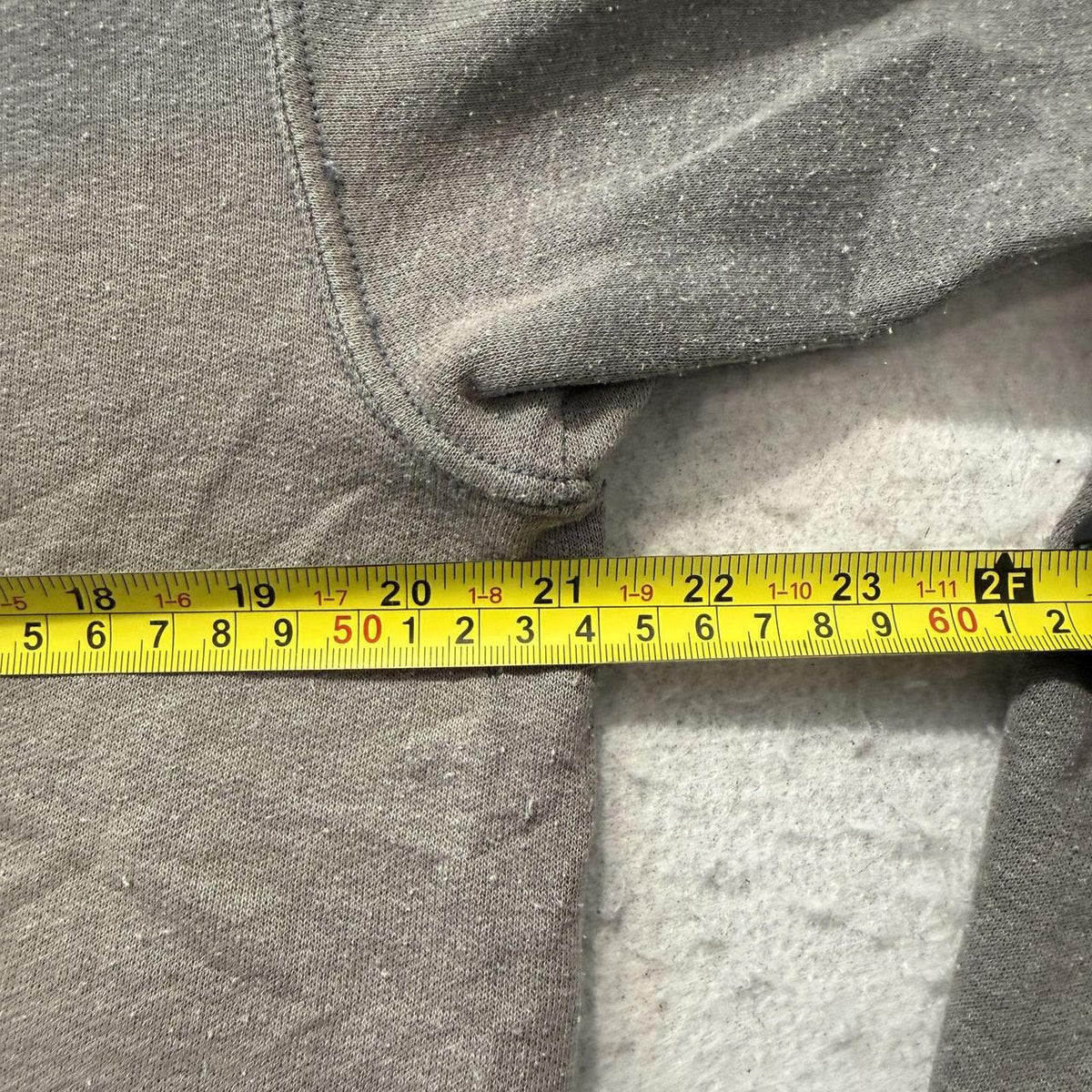 Vintage Y2K 2000's Fruit of the Loom Grey Faded Oversized Zip Up Hoodie