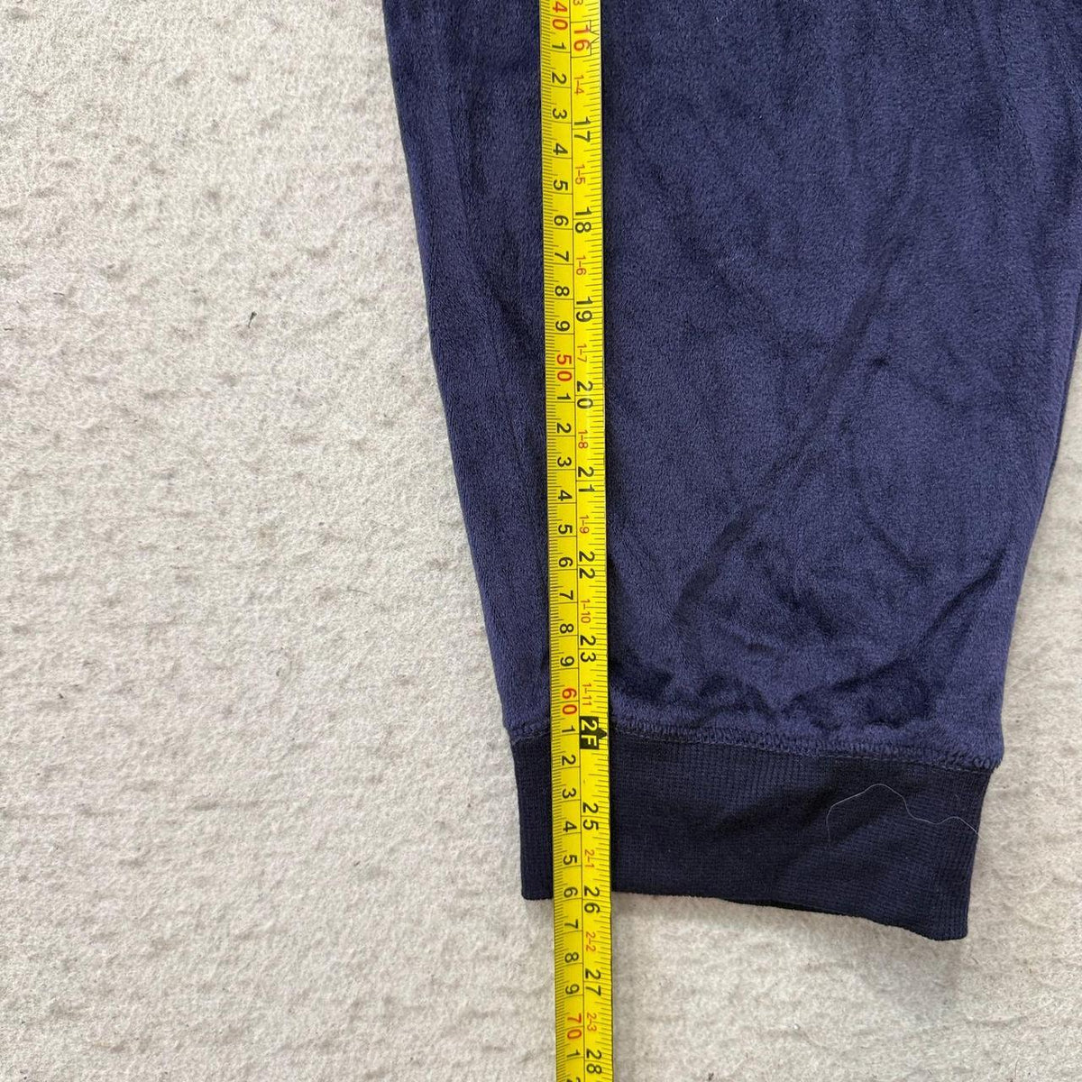 Vintage Y2K 2000's Honeydew Navy Baggy Velour Track Pants