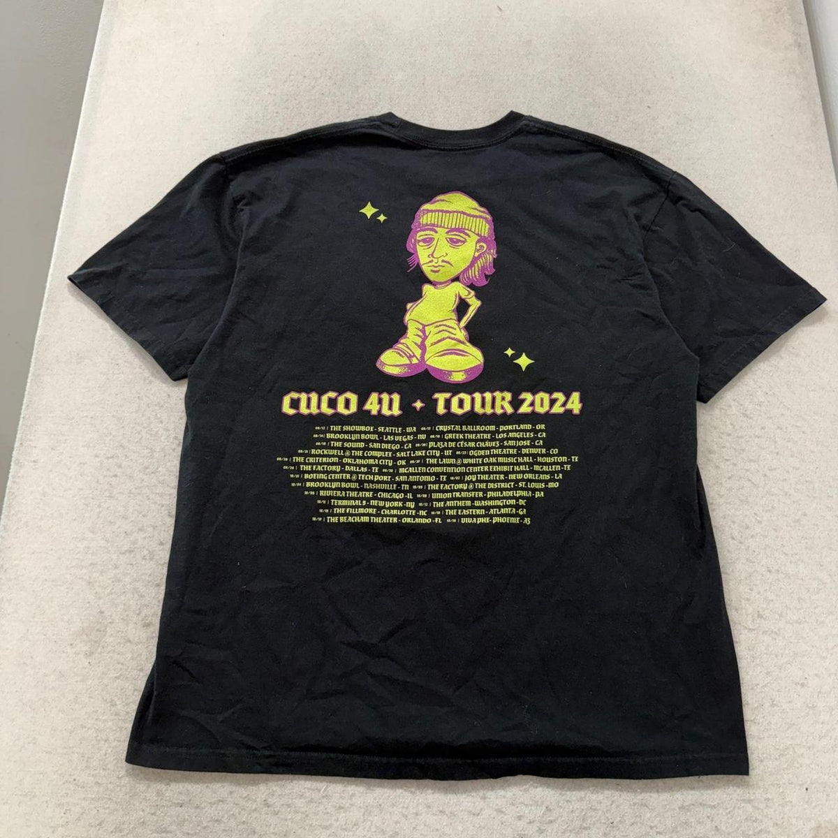 Vintage Y2K 2000's Cuico Black Graphic Tee Lowrider Tour 2024