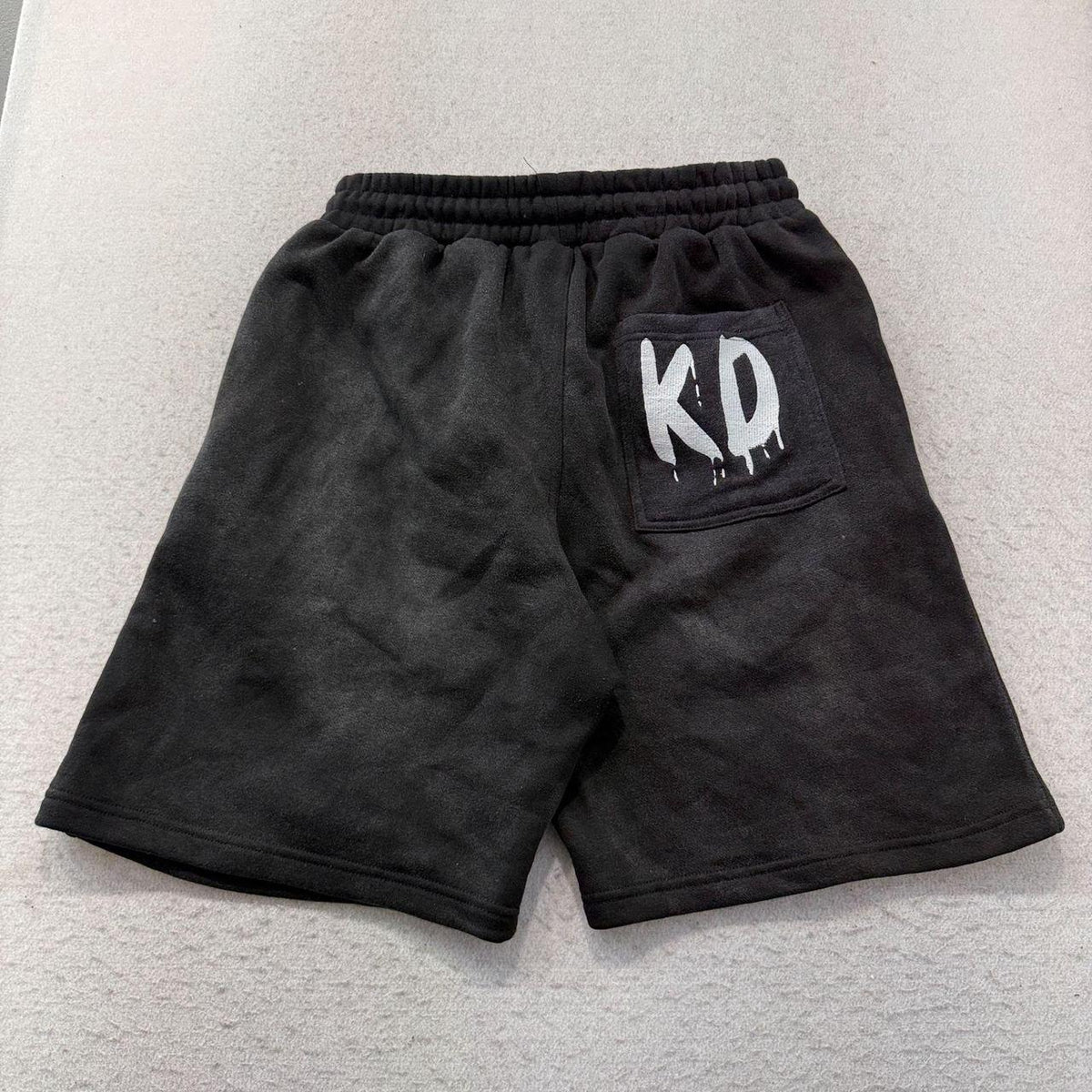 Vintage Y2K 2000's Black Graphic Faded Sweat Shorts