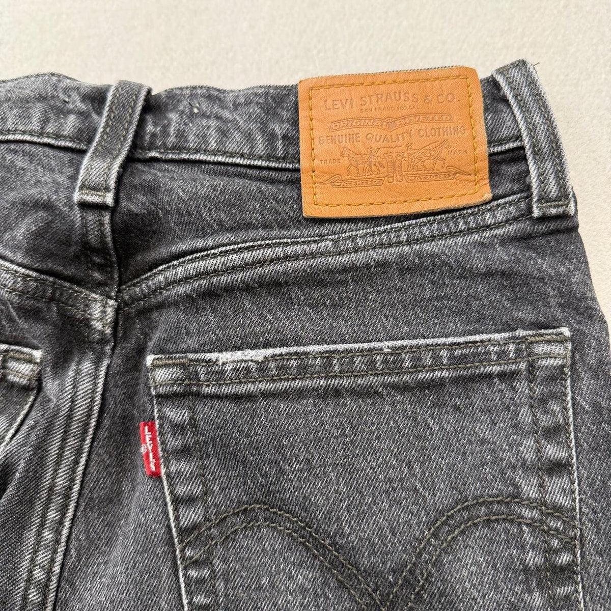 Vintage Y2K 2000's Levi's Black Dark Wash Open Leg Jeans