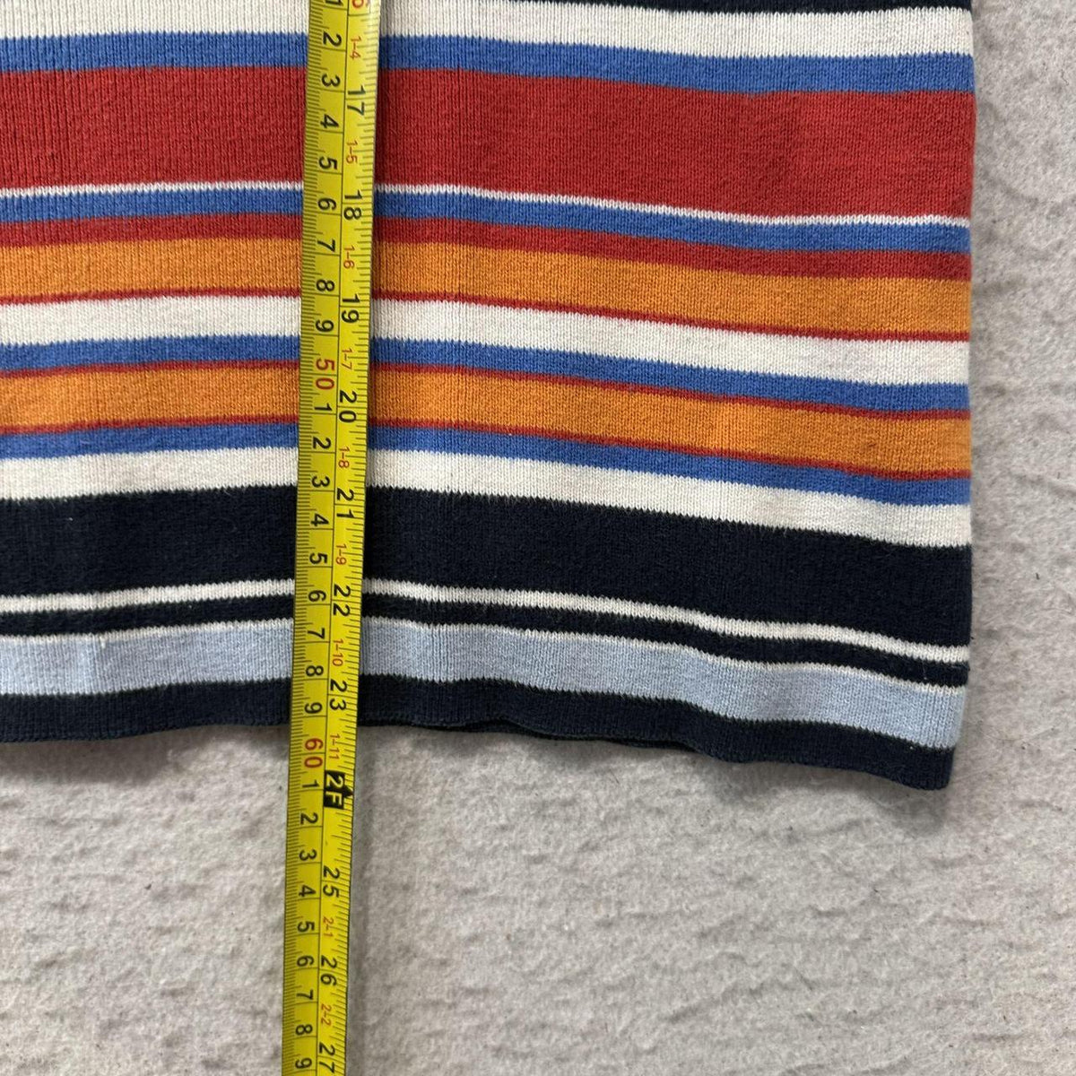 Vintage Y2K 2000's Multicolor Striped Boxy Knit Crewneck Sweater