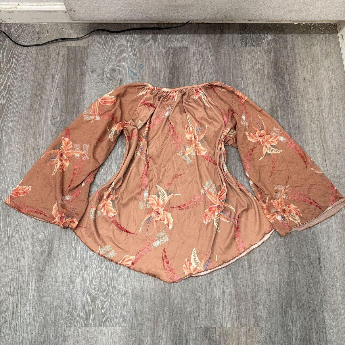 Vintage Y2K 2000's Rampage Floral Graphic Peasant Blouse