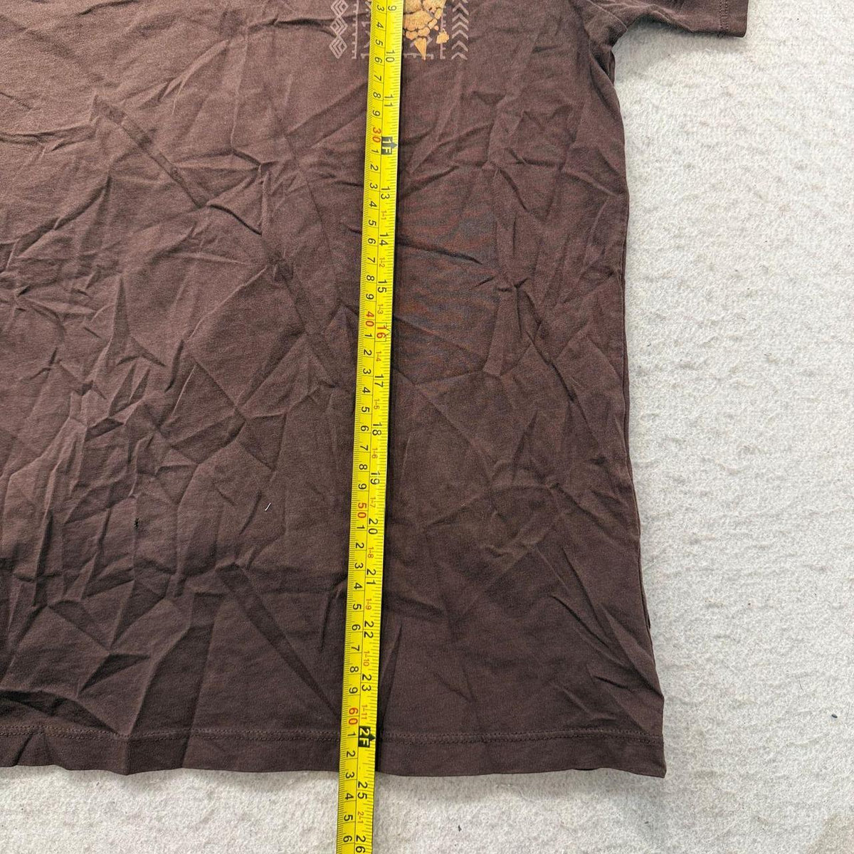 Vintage Y2K 2000's Women's Ocochy Brown Graphic Tee Gold Turtle