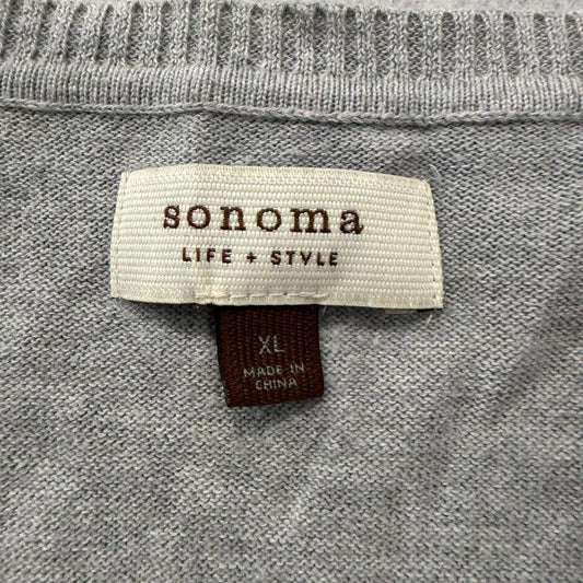Vintage Y2K 2000's Women's Sonoma Grey Boxy Damask Floral Cardigan