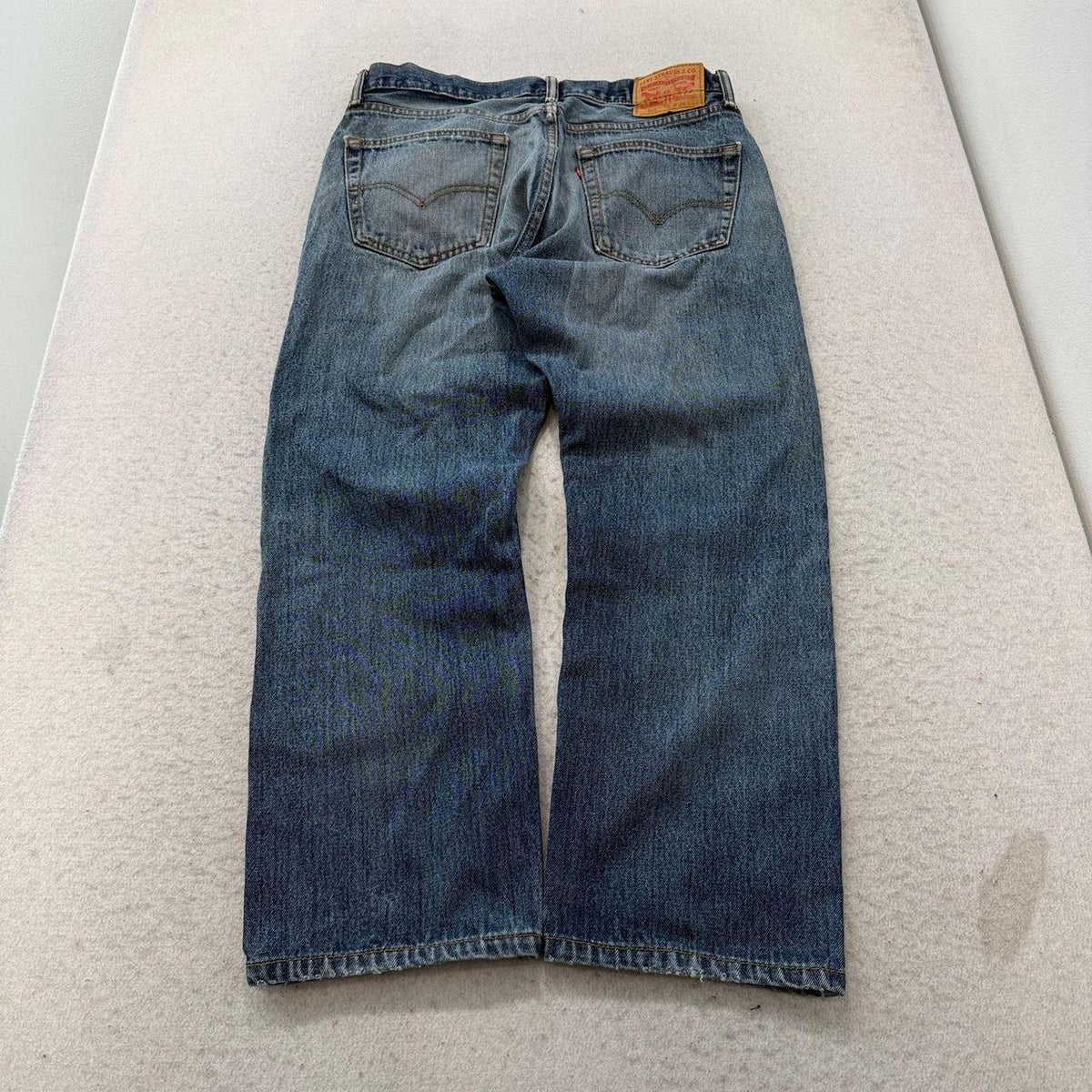 Levi's 505 Baggy Jeans Men's Blue Denim Zip-Fly Pocket Classic Y2K Size W34xL29