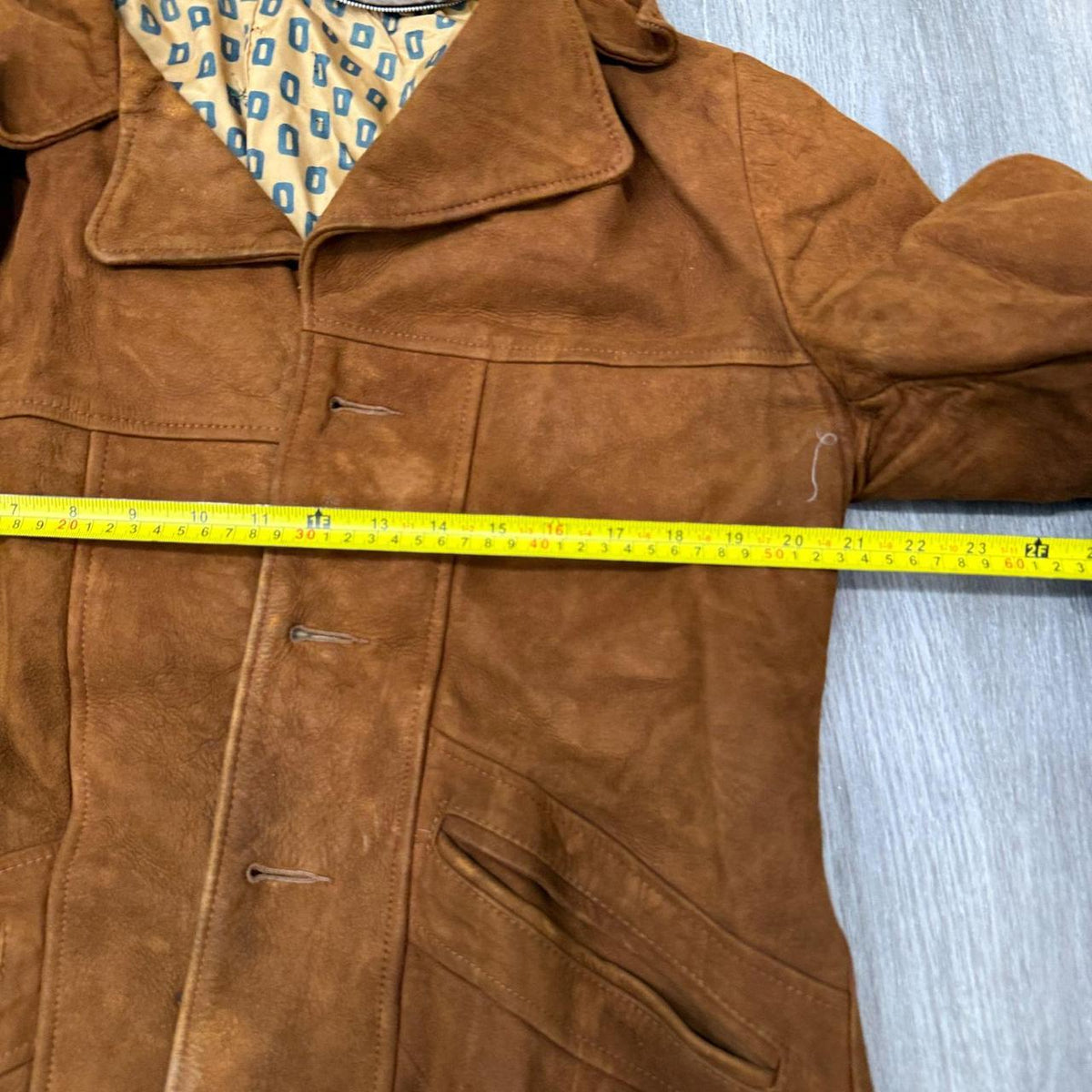 Vintage Y2K 2000's Women's Cognac Brown Boxy Suede Jacket