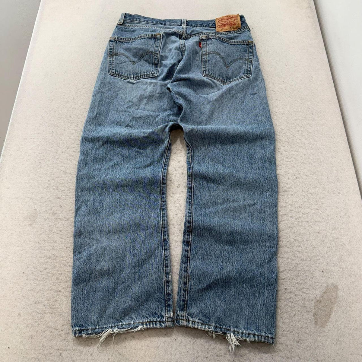 Vintage 90s Distressed Faded Open Leg Jeans