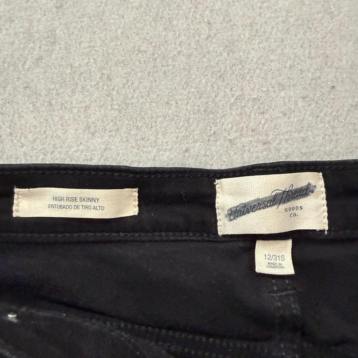 Vintage Y2K 2000's Women's Black Open Leg Faded Jeans
