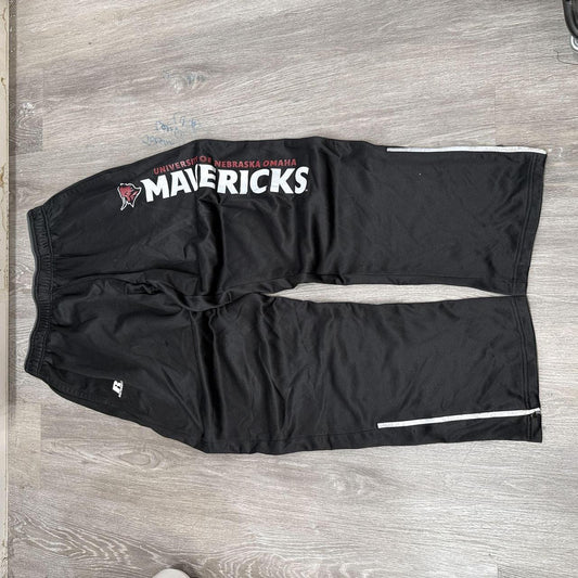 Vintage Y2K 2000's Russell Athletic Black Baggy Mavericks Track Pants