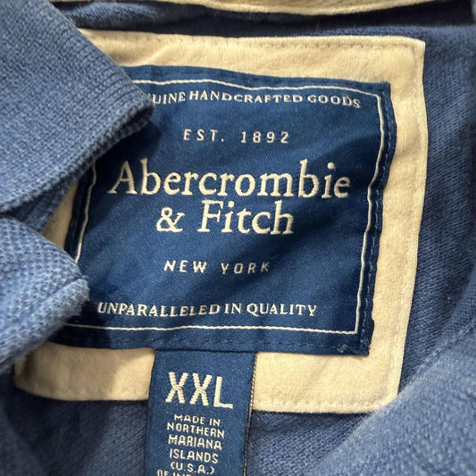 Vintage Y2K 2000's Abercrombie & Fitch Navy Oversized Polo Shirt