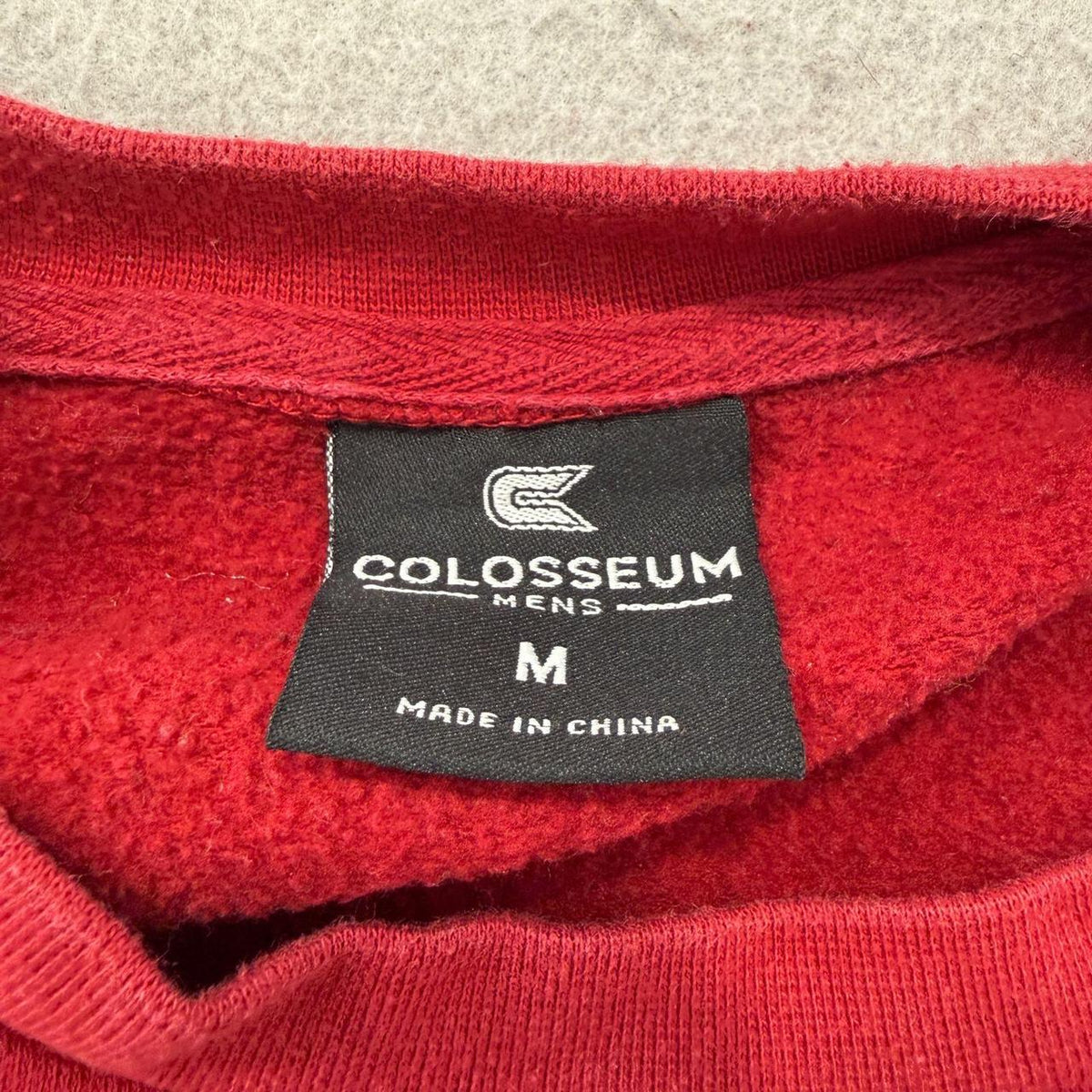 Vintage Y2K 2000's Colosseum Crimson Red Boxy Harvard Spellout Crewneck